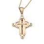 Anbinder Jewelry Luxurious 14K Gold Latin Cross Unisex Pendant with Diamonds and Emeralds - 4