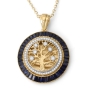 Anbinder Jewelry 14K Yellow Gold Tree of Life Pendant with Diamonds and Sapphires - 2
