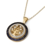 Anbinder Jewelry 14K Yellow Gold Tree of Life Pendant with Diamonds and Sapphires - 3