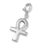 The Israel Museum Egyptian Collection Sterling Silver Ankh Cross Clip-On Charm - 1