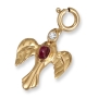 The Israel Museum Egyptian Collection Gold-Plated Silver Eagle Cross Clip-On Charm with Gemstones - 1
