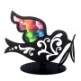 Iris Design Dove of Peace Sculpture With Multi-Colored Tail - 1