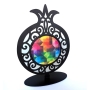 Iris Design Pomegranate Sculpture With Kaleidoscopic Design - 2