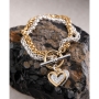Danon Jewelry Double Heart Chain Bracelet - 2