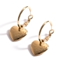 Danon Jewelry "Bittersweet" Heart Earrings - 24K Gold-Plated - 1