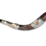 925 Sterling Silver Plated Yemenite Kudu Ram's Horn - Jerusalem Design (Choice of Sizes) - 2