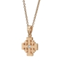 Yaniv Fine Jewelry 18K Gold Jerusalem Cross Pendant With White Diamond (Variety of Colors) - 6