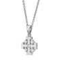 Yaniv Fine Jewelry 18K Gold Jerusalem Cross Pendant With White Diamond (Variety of Colors) - 5