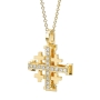Yaniv Fine Jewelry Two-Tier 18K Gold Jerusalem Cross Pendant with Diamonds - Choice of Yellow, White or Rose Gold - 2