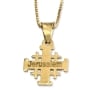 14K Yellow, White & Rose Gold Three-Toned Small Jerusalem Cross Pendant - 3