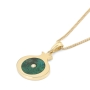 Classy 14K Gold Pomegranate Pendant with Eilat Stone and Diamond - 3