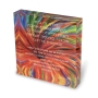Jordana Klein Glass Cube Home Blessing With Swirling Multicolored Design (Hebrew-English) - 2