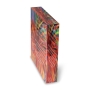 Jordana Klein Glass Cube Home Blessing With Swirling Multicolored Design (Hebrew-English) - 3