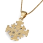 Anbinder Jewelry Two-Tone 14K Gold Classic Jerusalem Cross with 13 Diamonds - 2
