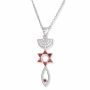 Sterling Silver and Cubic Zirconia Grafted-In Pendant - 1