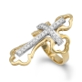 Anbinder Jewelry 14K Gold Long Latin Cross Ring for Women - 3