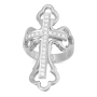 Anbinder Jewelry 14K Gold Long Latin Cross Ring for Women - 2