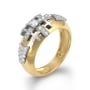 Anbinder Jewelry 14K Yellow Gold and Diamond Women's Jerusalem Cross Ring  - 2