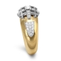 Anbinder Jewelry 14K Yellow Gold and Diamond Women's Jerusalem Cross Ring  - 6