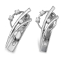 Anbinder 14K White Gold ‘Cosmic Wonder’ Saturn Earrings with Diamond Accents - 1