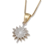 Two-Tone 14K White & Yellow Gold and Diamond Star of Bethlehem Pendant - 1