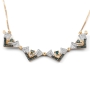 Anbinder Jewelry 14K Gold Jerusalem Cross Necklace with White & Blue Diamonds - 3