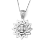 Anbinder Jewelry 14K White Gold Cross Necklace with Diamond and 12-pointed star  - 2