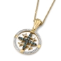 Anbinder Jewelry 14K Gold Spinning Jerusalem Cross Pendant with Diamonds - 2
