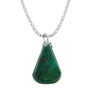 Eilat Stone and Sterling Silver Pear Necklace - 2