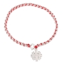 Sterling Silver and Red String Bracelet with Jerusalem Cross Charm - 2