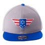 America-Israel Adjustable Snapback Cap - Gray, Blue & Red - 3