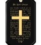 KJV Lord's Prayer and Cross Men's Necklace with 24K Gold Micro-Inscribed Onyx Stone - 3