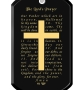 KJV Lord's Prayer and Cross Men's Necklace with 24K Gold Micro-Inscribed Onyx Stone - 4