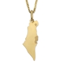 14K Yellow Gold Holy Land Pendant Necklace - 1