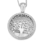 14K Gold and Diamond Circular Tree of Life Necklace (Choice of Color) - 7