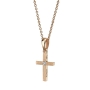 Yaniv Fine Jewelry 18K Gold Latin Cross Pendant With White Diamond (Variety of Colors) - 6