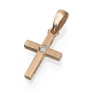 Yaniv Fine Jewelry 18K Gold Latin Cross Pendant With White Diamond (Variety of Colors) - 3