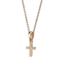 Yaniv Fine Jewelry 18K Gold Latin Cross Pendant With Radiant White Diamond (Variety of Colors) - 6