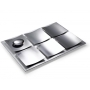 Laura Cowan Stainless Steel and Anodized Aluminum Seder Plate With Dunes Design - 3