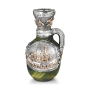 Handcrafted Long-Necked Ceramic Pitcher With Sterling Silver-Plated Jerusalem Motif - 1
