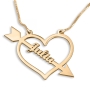 Sterling Silver Heart & Arrow Personalized Name Necklace - 3