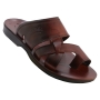 Meyer Handmade Brown Leather Jesus Sandals - For Men - 1