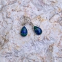 Marina Jewelry 925 Sterling Silver Teardrop Earrings with Eilat Stone - 4