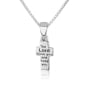 Marina Jewelry 925 Sterling Silver Cross Pendant With Prayer - 1