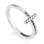 Marina Jewelry Sterling Silver Jerusalem Ring With Latin Cross - 1