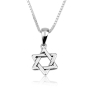Marina Jewelry Sterling Silver Necklace with Rounded Star of David - 2