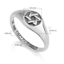 Marina Jewelry Sterling Silver Ring with Interlocking Star of David - 4