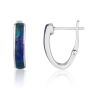 Marina Jewelry Sterling Silver Stylish Eilat Stone Earrings with English Lock - 1