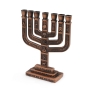 Metal Seven-Branch Menorah with Tribes of Israel - 10