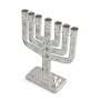 Metal Seven-Branch Menorah with Tribes of Israel - 6